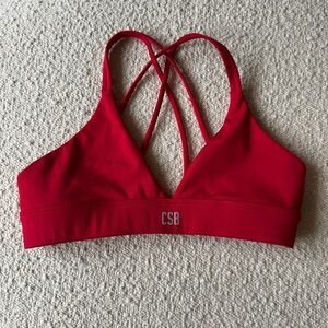 CSB Red Strappy sports bra